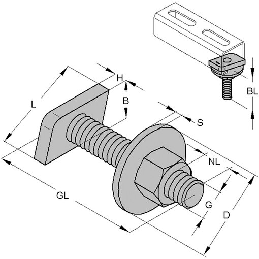 Toppro-Schienensystem, Toppro Schienensystem, Toppro Hammerkopfschrauben, Toppro-Hammerkopfschrauben, Hammerkopf-Schrauben